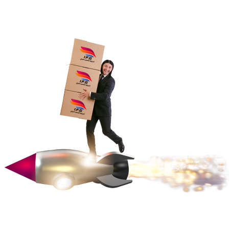 Rocket with boxes